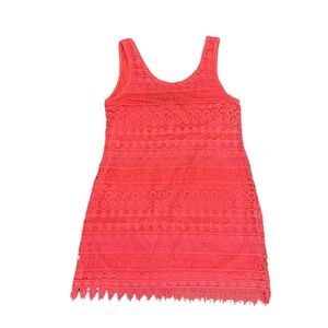 Divided Pink Mini Dress Lace A-Line